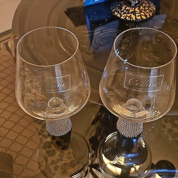 Cellini Other - Cellini Goblets w/Faux Crystal Stem. Qty 2. New
